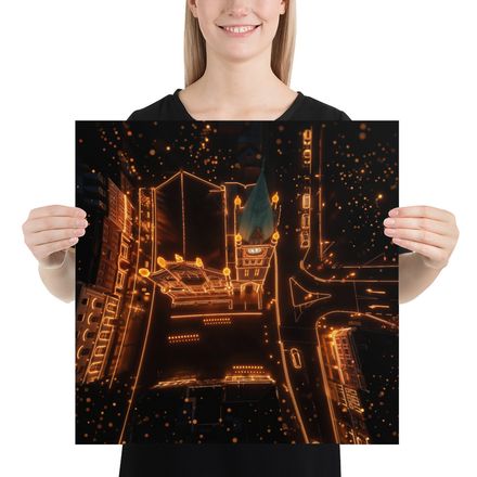 The Guildhall from Above: A Glowing Digital Blueprint of Derry's History