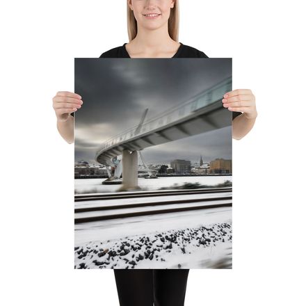 Tracks to Peace: Exclusive AI-Enhanced Derry Winterscape