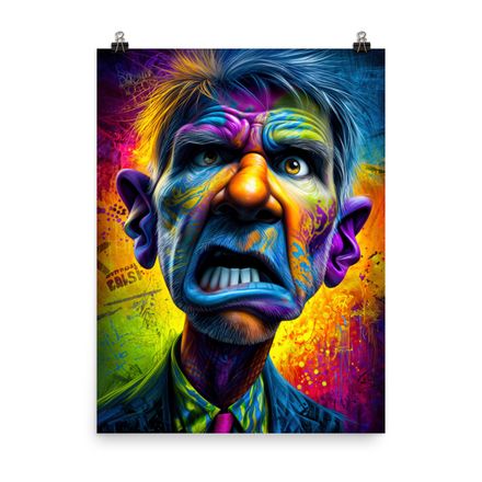 Pop Surrealism poster of Harrison Ford