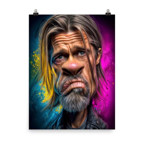 "Hollywood Distorted: Brad Pitt in Pop Surrealism