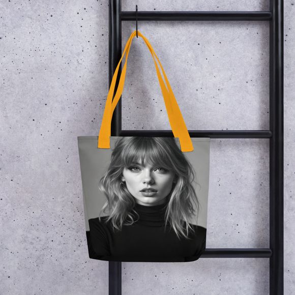 Taylor Swift-Inspired Noir Chic All-Over Print Tote Bag