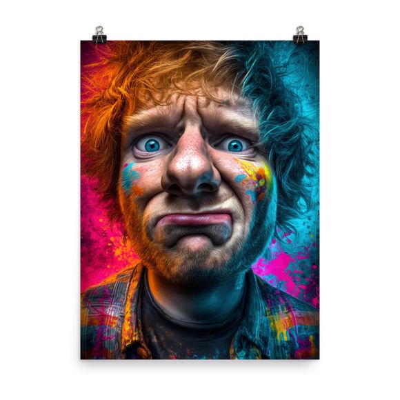 Pop Surrealism Portrait of Ed Sheeran