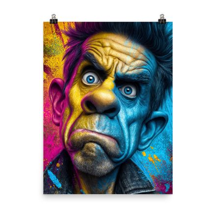 "Blue Steel Chaos" – Ben Stiller Pop Surrealism Portrait