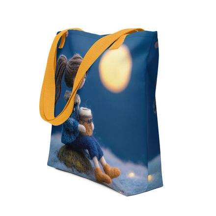 "Midnight Glow &amp; Quiet Moments" Needle-Felted Tote