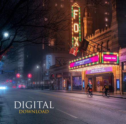 Fox Theatre at Night 2025 - Digital File 4x3