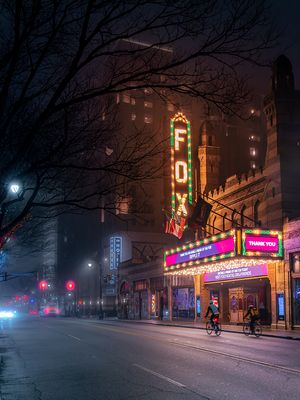 Fox Theatre at Night 2025 