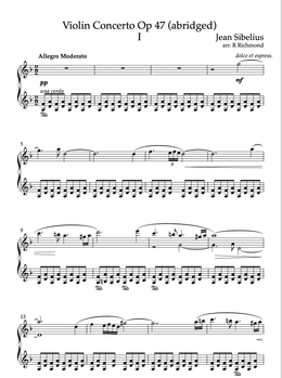 Sibelius Violin Concerto Mvt 1
