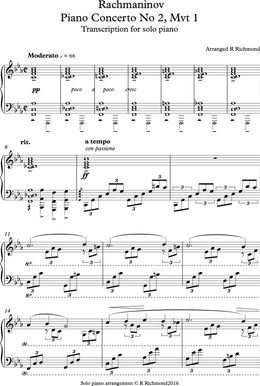 Rachmaninov Mvt 1, 2nd Piano Concerto