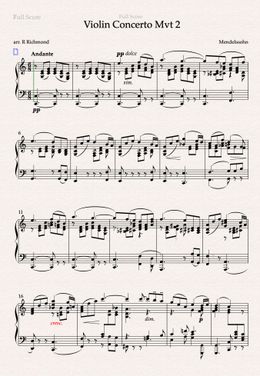Mendelssohn Violin Concerto in E minor. Op 64. Movement 2.