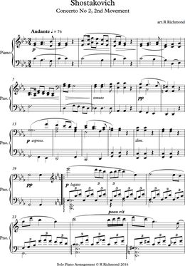 Shostakovich Mvt 2, 2nd Piano Concerto