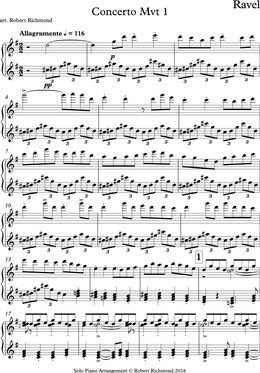 Ravel Mvt 1 Piano Concerto No 2